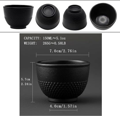 Japanese Cast Iron Tea Cups, Small and Heavy Teacups