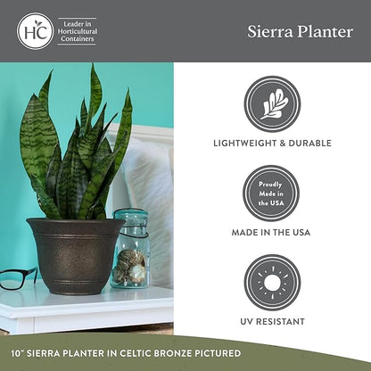 The HC Companies Sierra Round Self-Watering Pot