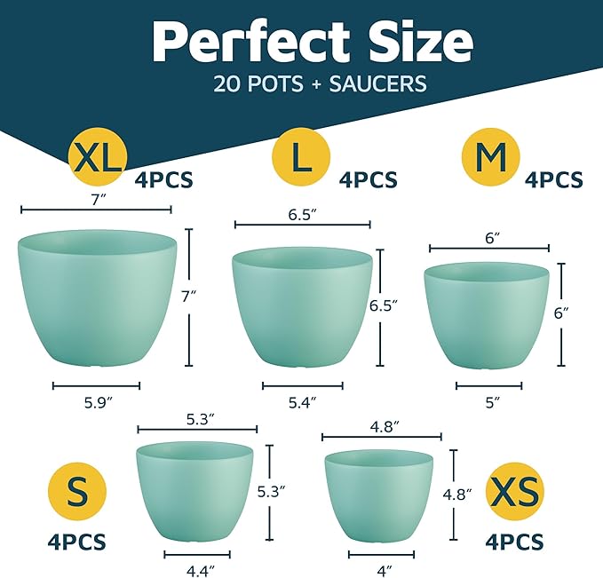 Planter Pots with Drainage Holes