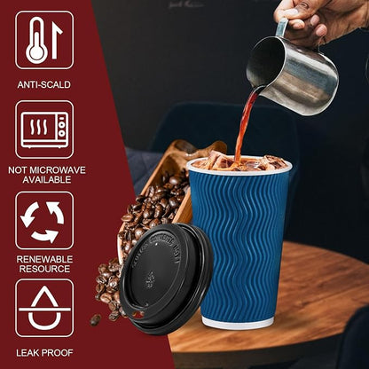 Lamosi 100 Pack Coffee Cups