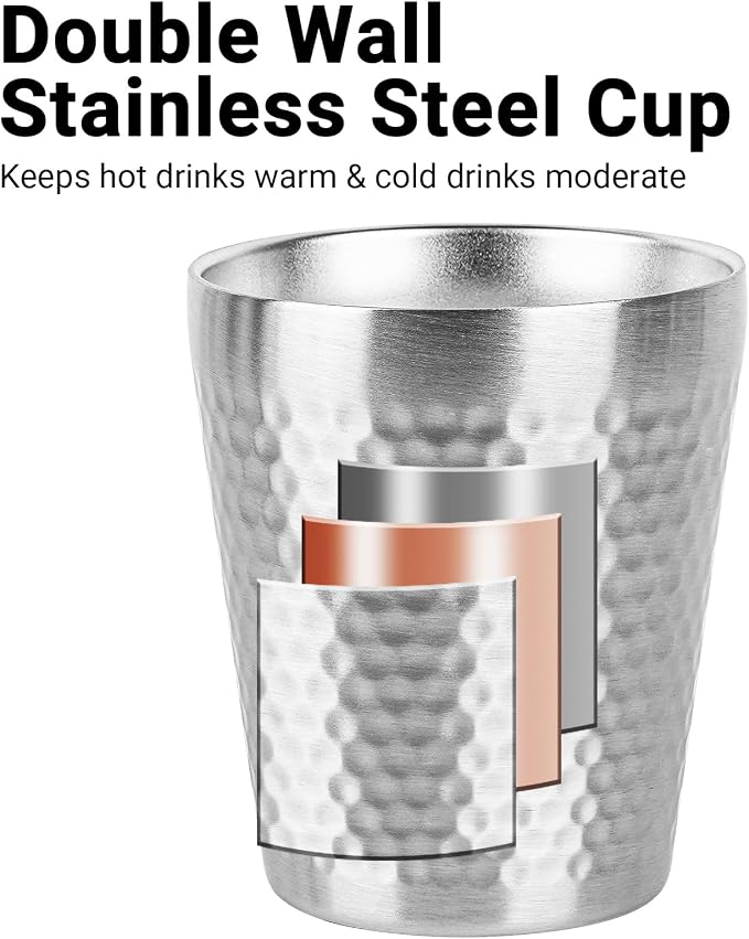 Adorila 10oz Stainless Steel Cups 4 Pack