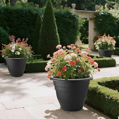 3 Pack 20 Inch Large Plant Pots