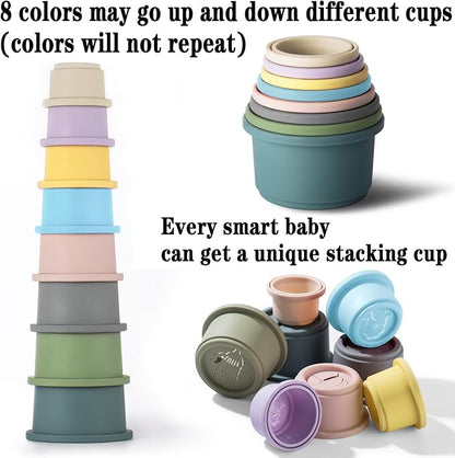 ZYFLSQ Stacking Cups Baby Toy, 8-Piece Set