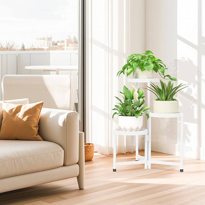 iDavosic.ly 3 Tier Folding Plant Stand Indoor Outdoor
