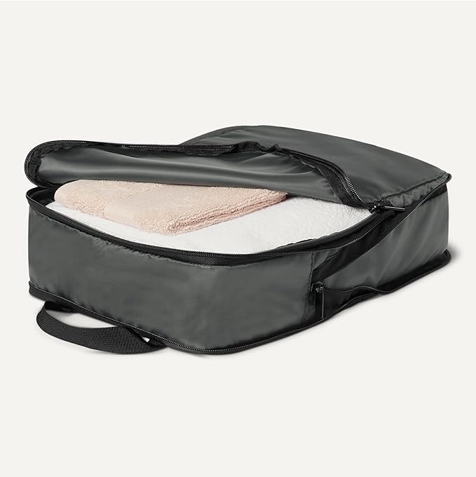 Amazon Essentials Ultralight Compression Packing Cubes Packing Organizer Grey check 4 pack Grey