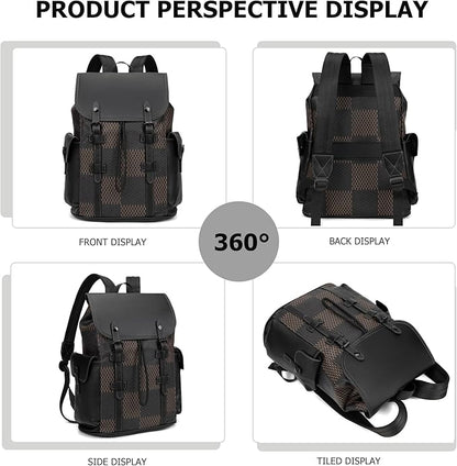 KingTo Laptop Backpack for Men Luxury Anti-Theft Travel Backpack Casual Business Waterproofing Computer Bag (A-Brown)