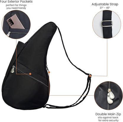 AmeriBag 17" Microfiber Crossbody Sling Healthy Back Bag