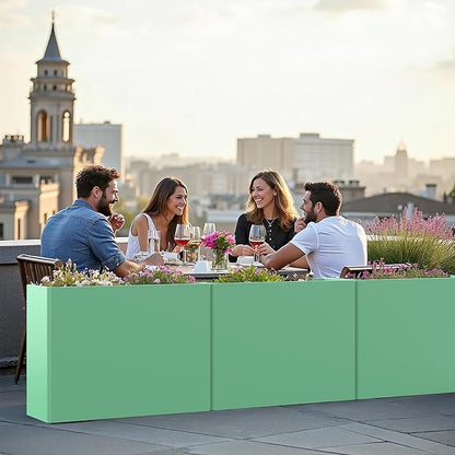 Rectangular Planter Box with Removable Insert Shelf