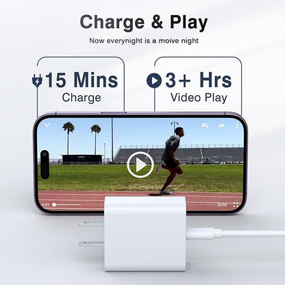 30W USB C Charger, 2 Pack Wall Fast Charger Block Power Adapter Charging Cube Compatible with iPhone 16/Pro/Pro Max/Plus17/16/15/14/13/12, iPad Air, AirPods 4/3/2/Pro, Apple Watch 10/Ultra 2, Galaxy