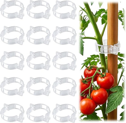 100pcs Tomato Clips for Climbing plants, Plastic Trellis Plant Support Clips