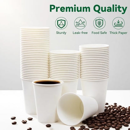 Coffee Cups, Disposable Cups for Hot and Cold, Disposable Coffee Cups for