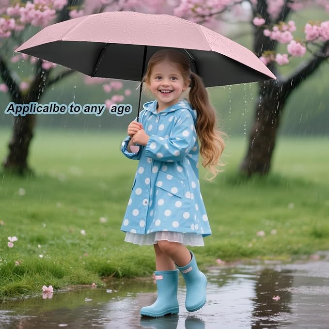 BAODINI Travel Mini Umbrella for Purse With Case Small Compact UV Sun Protection Sun Lightweight Tiny Pocket Umbrella for Women Girls and Men