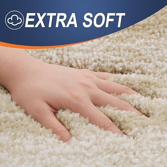 OLANLY Bathroom Runner Rugs 47x20, Extra Soft Absorbent Microfiber Bath Rugs, Rubber Backing, Quick Dry, Machine Washable Bath Mats for Bathroom Floor, Tub and Shower, Home Decor Accessories, Tan