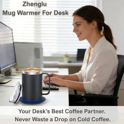 Coffee Warmer Mug Set for Desk, Self Heating Coffee Cup