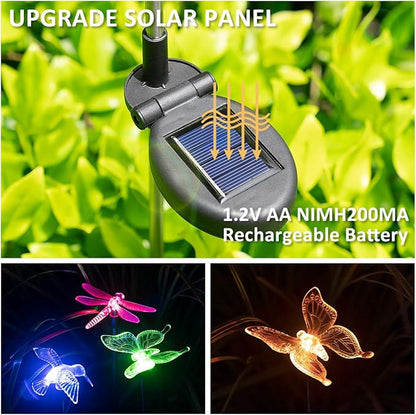 SOLPEX Solar Garden Lights, 3 Pack Solar Butterfly Lights Yard Decorations