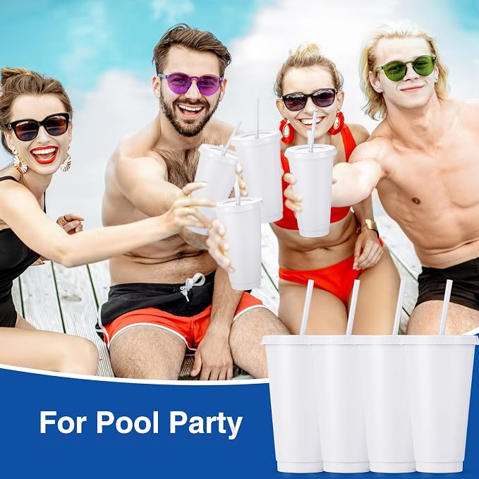 Amyhill 12 Pcs Reusable Plastic Cup