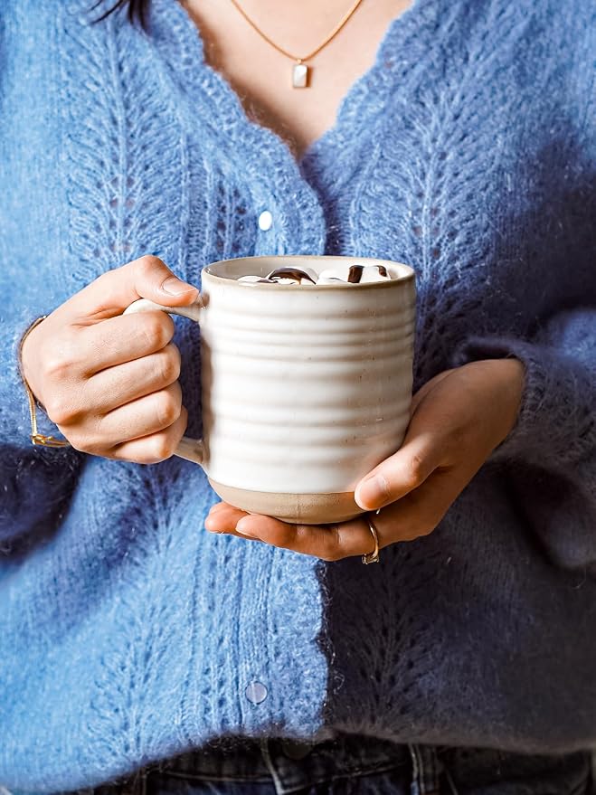LE TAUCI Coffee Mugs 15 oz, Ceramic Coffee Cups
