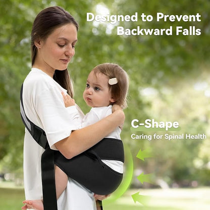 Baby Carrier Newborn to Toddler-Adjustable Baby Sling Carrier,Baby Sling Carrier for 25-60lbs,Comfortable Toddler Sling for Hands-Free Carrying