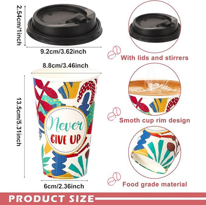 50 Pack 16 oz Disposable Coffee Cup