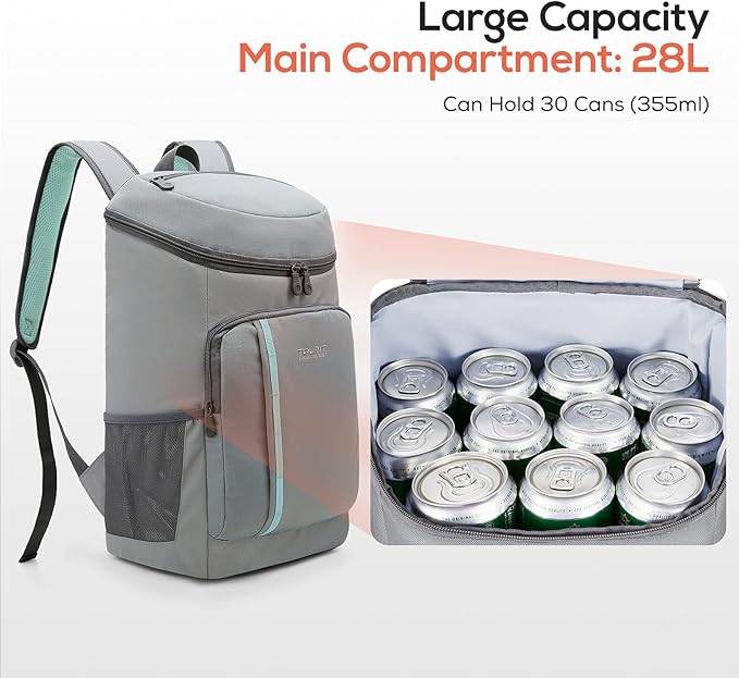 TOURIT Cooler Backpack 30 Cans Lightweight Insulated Backpack Cooler Leak-Proof for Men and Women