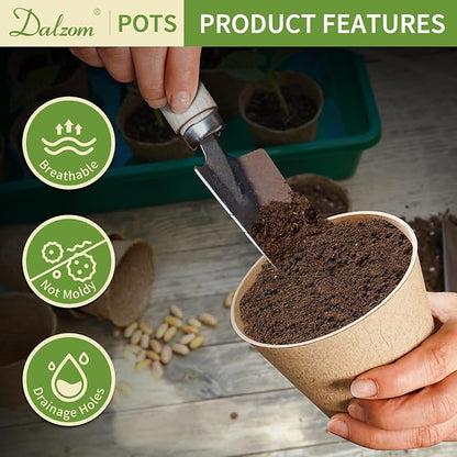 Dalzom® 60Pcs 4” Peat Pots