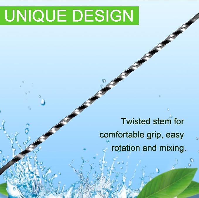 Bar Spoon Cocktail Mixing Stirrers, 12”