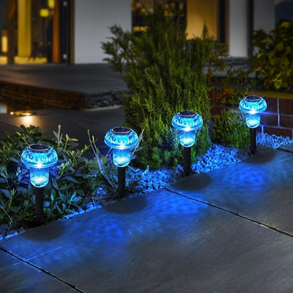 Easter Solar Pathway Lights Outdoor Decorative 4 Pack, Valentines Day Halloween