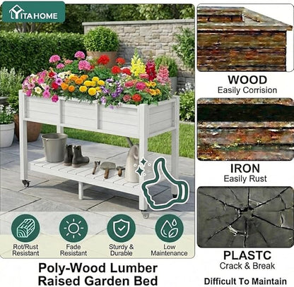 YITAHOME Raised Garden Bed HDPE