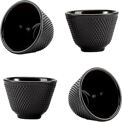 Japanese Cast Iron Tea Cups, Small and Heavy Teacups