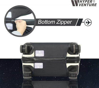 HYPER VENTURE Washable Luggage Cover - Fashion Suitcase Protector Fits 23-26 Inch Luggage (Color Dots, M)