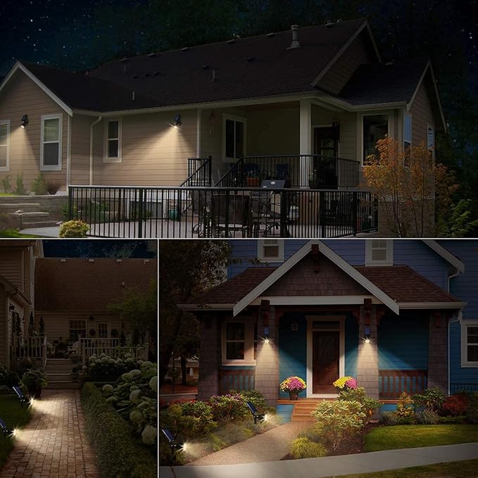 URPOWER Solar Lights Waterproof Solar Lights Outdoor 2-in-1 Adjustable Solar