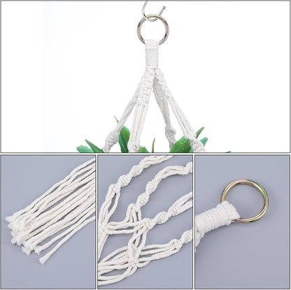 Sliverdew Macrame Plant Hanger, 2 Pack Boho Hanging Planters Baskets