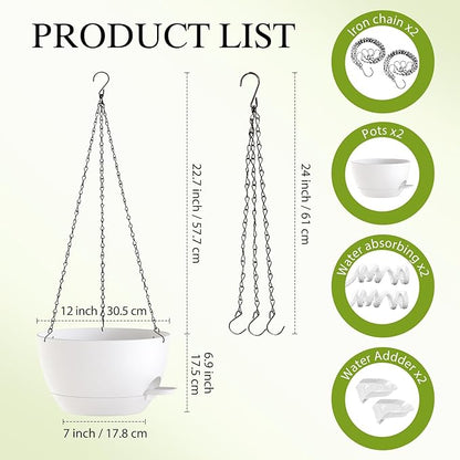 12 Inch Hanging Baskets 2 PC