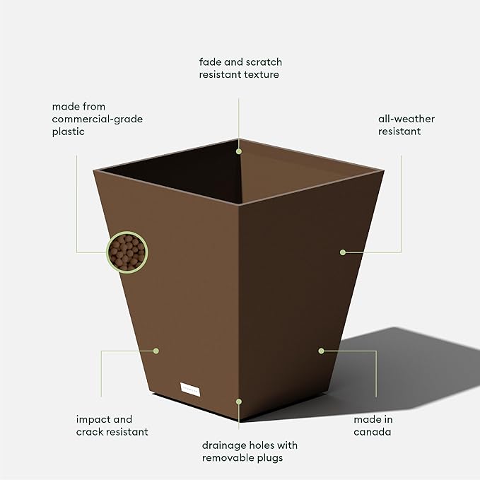 Veradek Nobleton Indoor/Outdoor Wide Square Planter