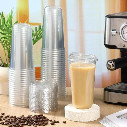 Baderke 50 Pcs Round Bottom Plastic Cups