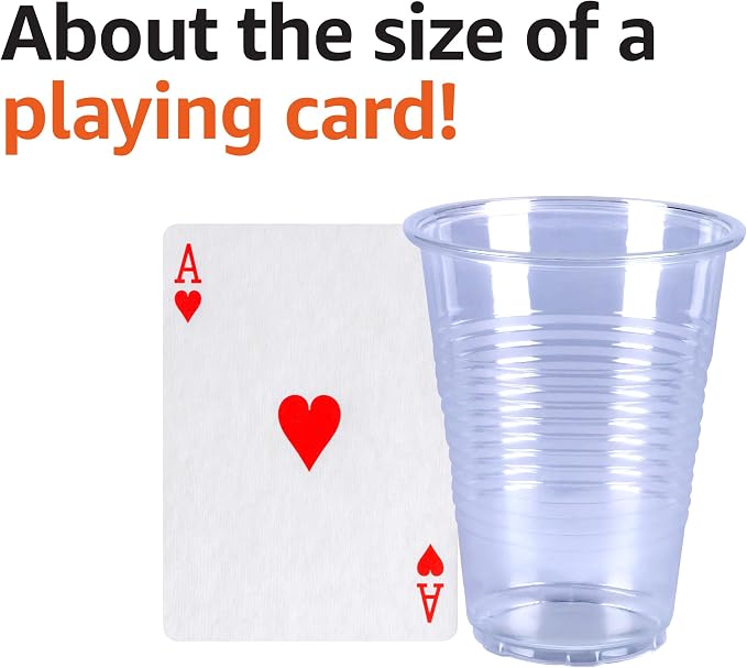 Amazon Basics Small Disposable Clear Plastic Cups