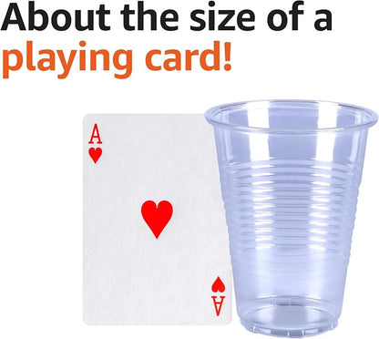 Amazon Basics Small Disposable Clear Plastic Cups