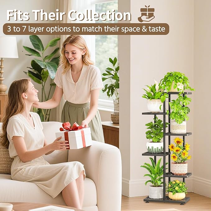 LASZOLA 5 Tier Plant Stand Indoors Outdoors