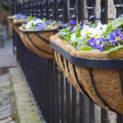 4 Pack Coco Liners for Window Planter Box - 24in 100% Natural Coconut Coir