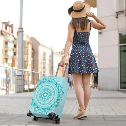 Pink Dino Suitcase Luggage Cover, Thick Suitcase Cover for Carry on Luggage Protector Fits 18-30 Inch Case