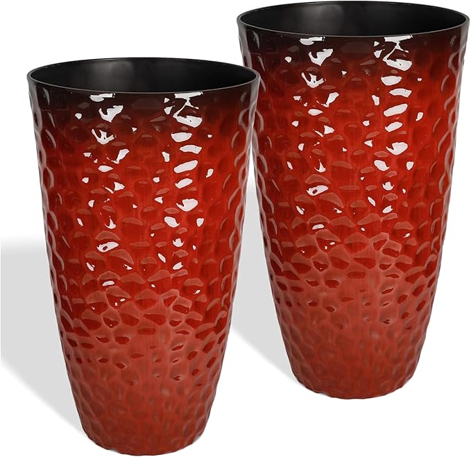 Worth 2 Pack 24" Tall Large Plastic Planter