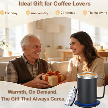 Coffee Warmer Mug Set for Desk, Self Heating Coffee Cup