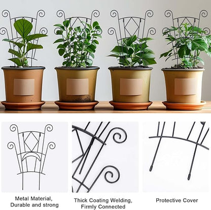 Stackable Plant Support Stakes, 2 Pack Metal Twig Plants Trellis