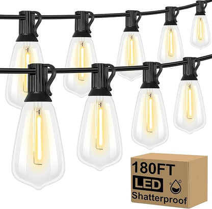 Brightever Outdoor String Lights 180FT, Patio Lights