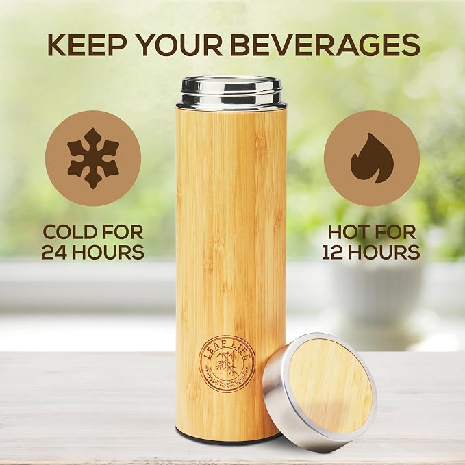 Leaflife Premium Bamboo Tea Infuser Bottle