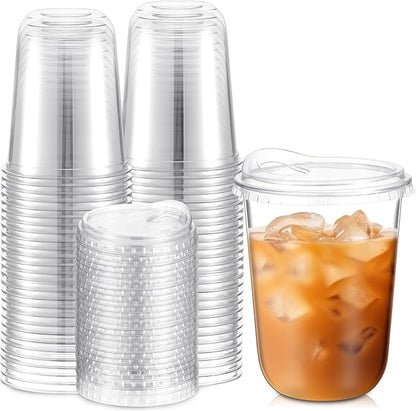 Baderke 50 Pcs Round Bottom Plastic Cups