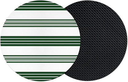 Black Striped Coasters Set of 2, Absorbent Coasters