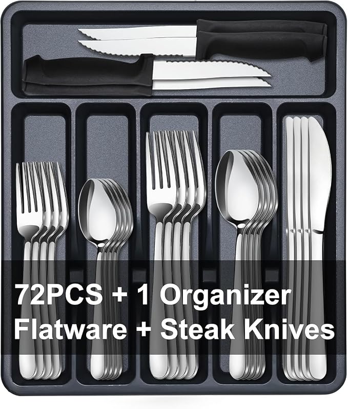 Pleafind 73-Piece Silverware Set