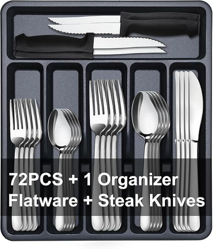 Pleafind 73-Piece Silverware Set