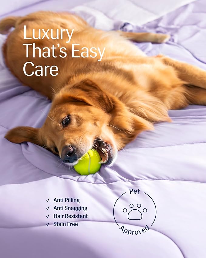 REST® Evercool® Cooling Comforter, King/Cali King, Blanket for Hot Sleepers, All Season Bedding to Keep Cool for Night Sweats, Breathable Lightweight Blanket, 106x90 Inches, Lavender Breeze